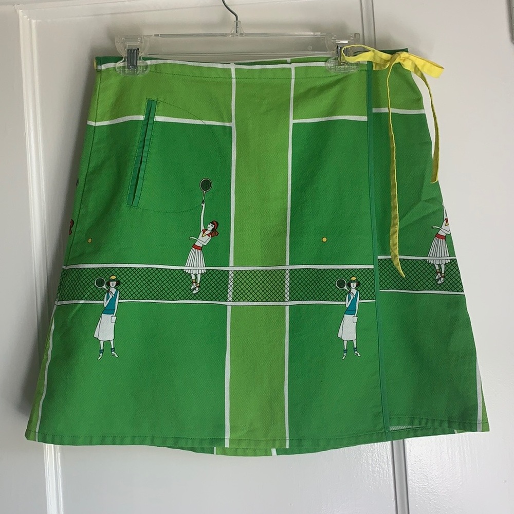 ANTHROPOLOGIE Sitwell Green Tennis Player Skirt